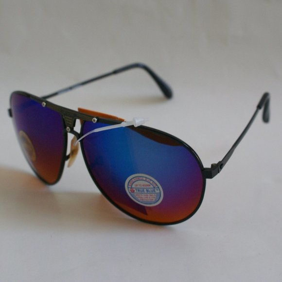 NWT TruVintage Aviator / pilot like style frame w/ true blue blocker sunglasses - Picture 5 of 10